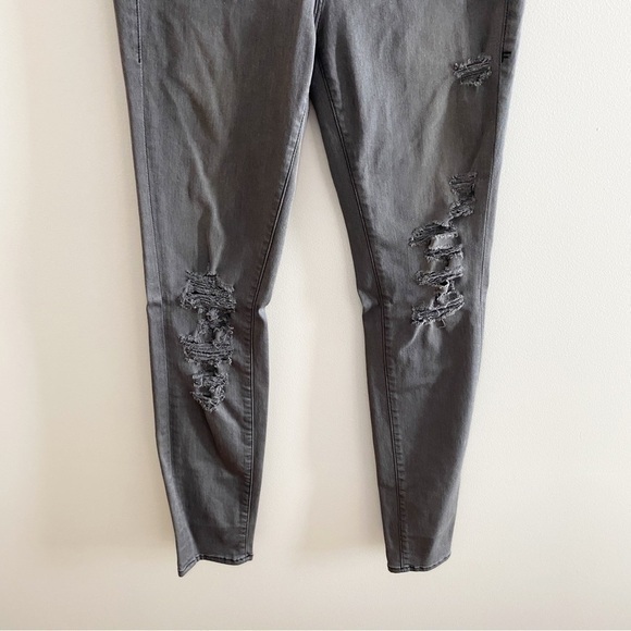 Frame Le Skinny De Jeanne 27 Grey Ripped Distressed Skinny Jeans Stretch - Picture 5 of 11